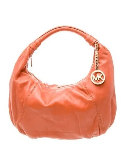 Pre-owned Michael Kors Leather Hobo In Brown