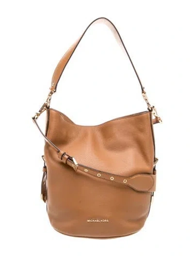 Pre-owned Michael Kors Leather Hobo In Brown