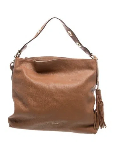 Pre-owned Michael Kors Leather Hobo In Brown
