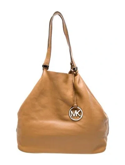 Pre-owned Michael Kors Leather Hobo In Neutral