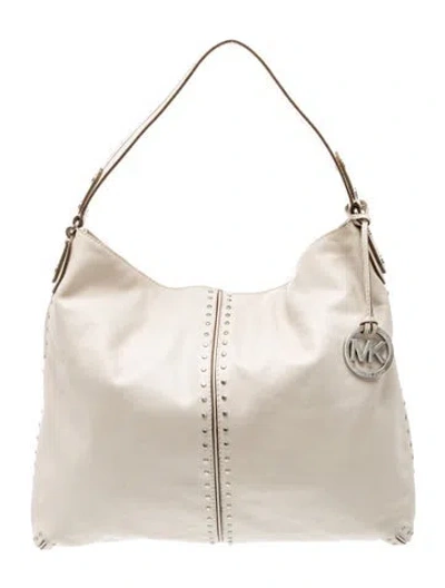 Pre-owned Michael Kors Leather Hobo In Neutral