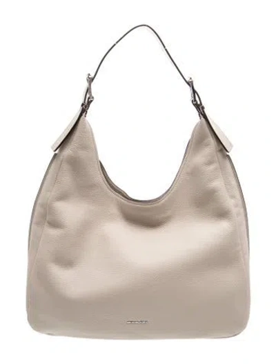 Pre-owned Michael Kors Leather Hobo In Neutral