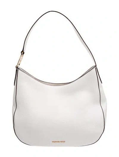 Pre-owned Michael Kors Leather Hobo In White