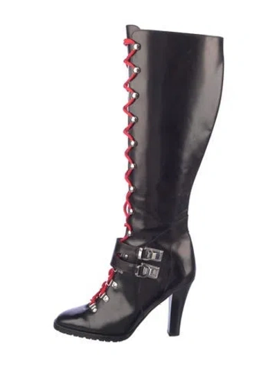 Pre-owned Michael Kors Leather Lace-up Boots In Multi