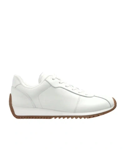 Michael Kors Leather Lace-up Sneakers In White