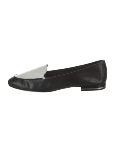 Pre-owned Michael Kors Leather Loafers In Black