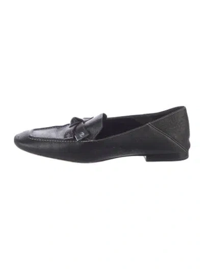 Pre-owned Michael Kors Leather Loafers In Black