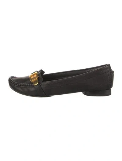 Pre-owned Michael Kors Leather Loafers In Black