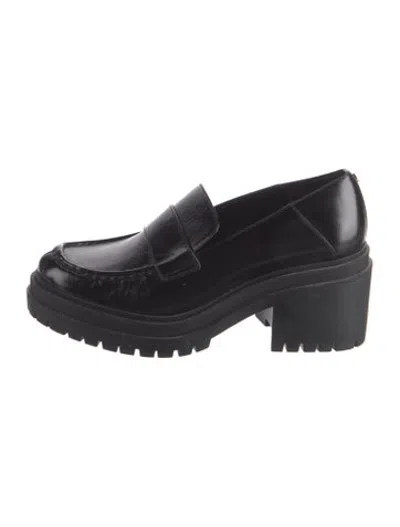 Pre-owned Michael Kors Leather Loafers In Black