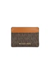 Michael Kors Card Holder With Logo In Green
