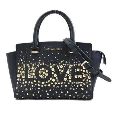 Pre-owned Michael Kors Leather Metal Handbag Shoulder Bag ()