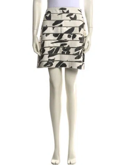 Pre-owned Michael Kors Leather Mini Skirt In Neutral