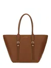 Michael Kors Structured Shape Double Handles Shoulder Bag In Brown