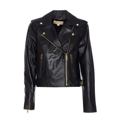 MICHAEL KORS LEATHER MOTO JACKET