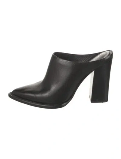 Pre-owned Michael Kors Leather Mules In Black