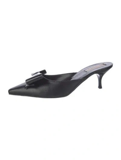 Pre-owned Michael Kors Leather Mules In Black
