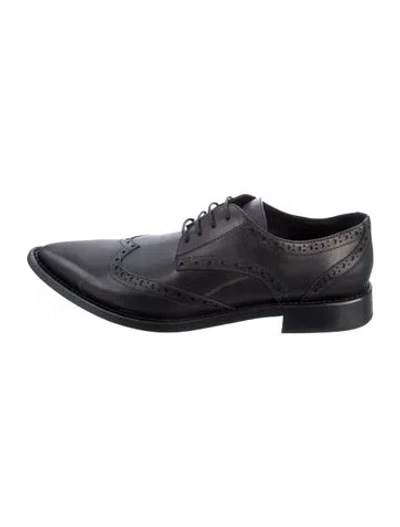 Pre-owned Michael Kors Leather Oxfords In Black