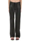 Michael Kors Black Pants With Belt Loops In Leather Woman