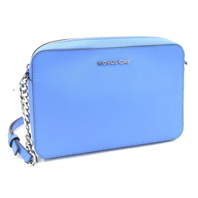 Pre-owned Michael Kors Leather Pochette Shoulder Bag () In Blue