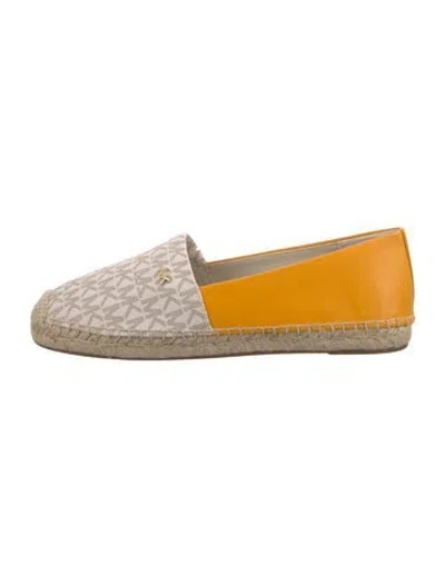 Pre-owned Michael Kors Leather Printed Espadrilles In Neutral