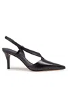 Michael Kors Black Slingback Shoes With Pointed Toe In Black