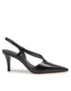 Michael Kors Black Slingback Shoes With Pointed Toe In Black