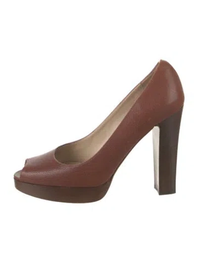 Pre-owned Michael Kors Leather Pumps In Brown