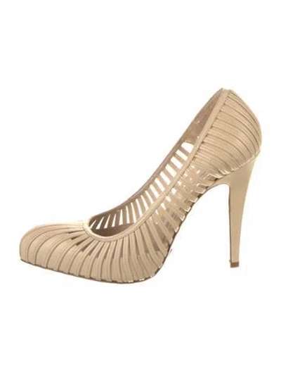 Pre-owned Michael Kors Leather Pumps In Neutral
