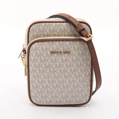 Pre-owned Michael Kors Leather Pvc Canvas Shoulder Bag () In Multi