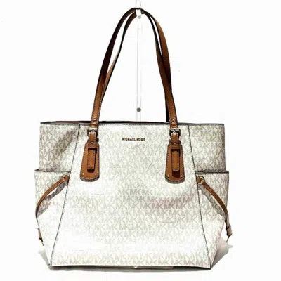 Pre-owned Michael Kors Leather Pvc Shoulder Bag Tote Bag () In Brown
