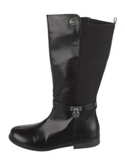 Pre-owned Michael Kors Leather Riding Boots In Black