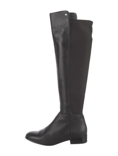 Pre-owned Michael Kors Leather Riding Boots In Black