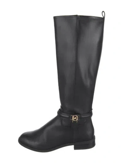 Pre-owned Michael Kors Leather Riding Boots In Black