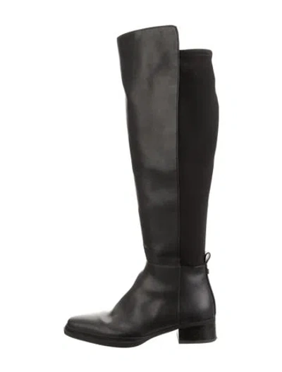 Pre-owned Michael Kors Leather Riding Boots In Black
