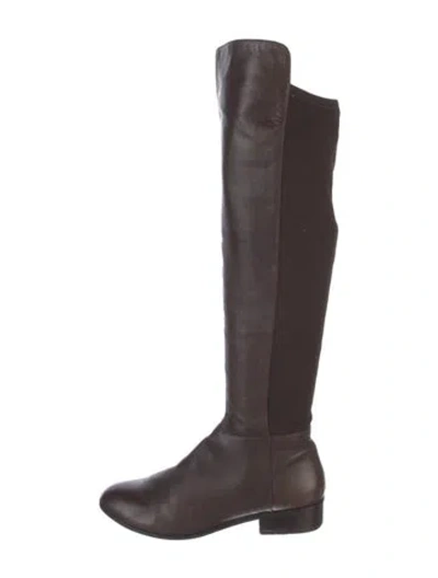 Pre-owned Michael Kors Leather Riding Boots In Brown