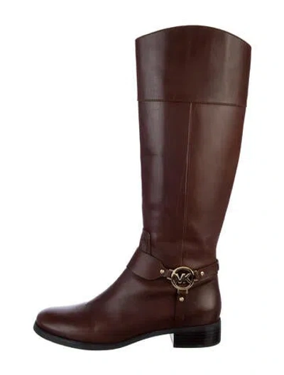 Pre-owned Michael Kors Leather Riding Boots In Brown