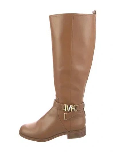 Pre-owned Michael Kors Leather Riding Boots In Brown