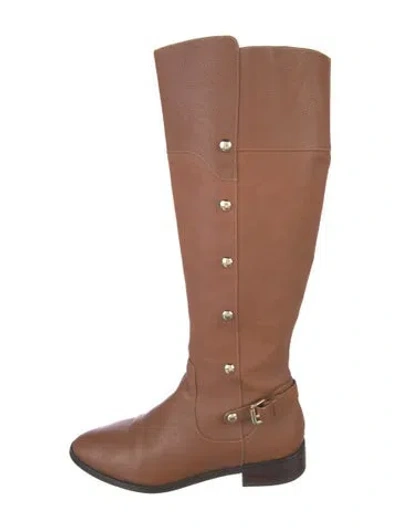 Pre-owned Michael Kors Leather Riding Boots In Brown