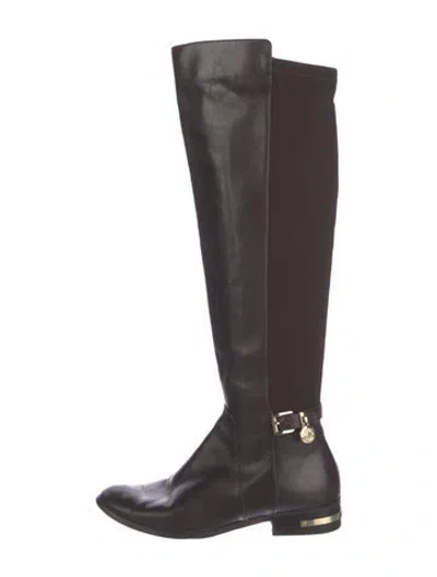 Pre-owned Michael Kors Leather Riding Boots In Brown
