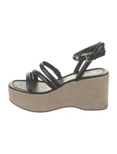 Pre-owned Michael Kors Leather Sandals In Black