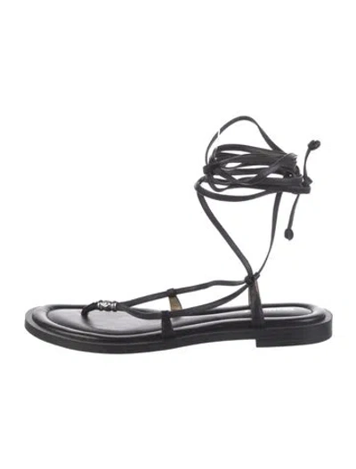 Pre-owned Michael Kors Leather Sandals In Black