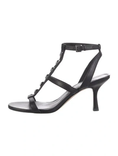 Pre-owned Michael Kors Leather Sandals In Black