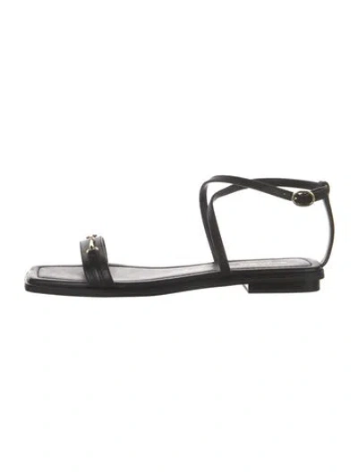 Pre-owned Michael Kors Leather Sandals In Black