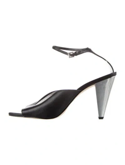Pre-owned Michael Kors Leather Sandals In Black