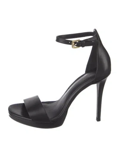 Pre-owned Michael Kors Leather Sandals In Black