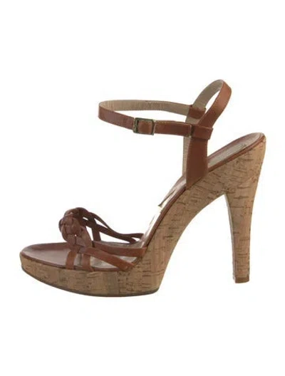 Pre-owned Michael Kors Leather Sandals In Brown