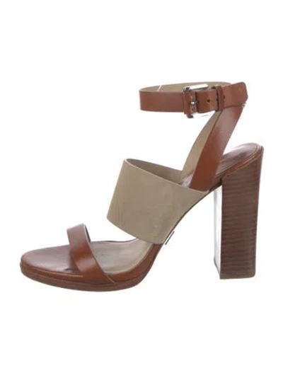 Pre-owned Michael Kors Leather Sandals In Brown