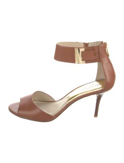 Pre-owned Michael Kors Leather Sandals In Brown