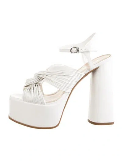 Pre-owned Michael Kors Leather Sandals In White