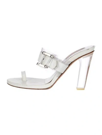 Pre-owned Michael Kors Leather Sandals In White